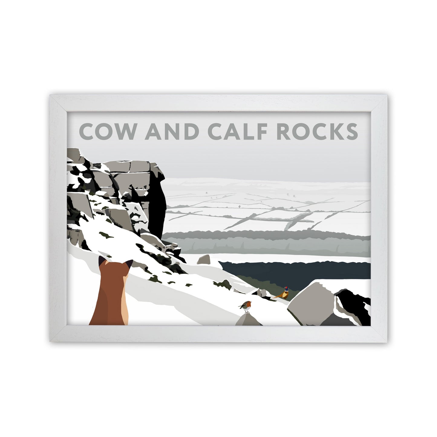 Kuh-Und-Kalb-Felsen Im Schnee