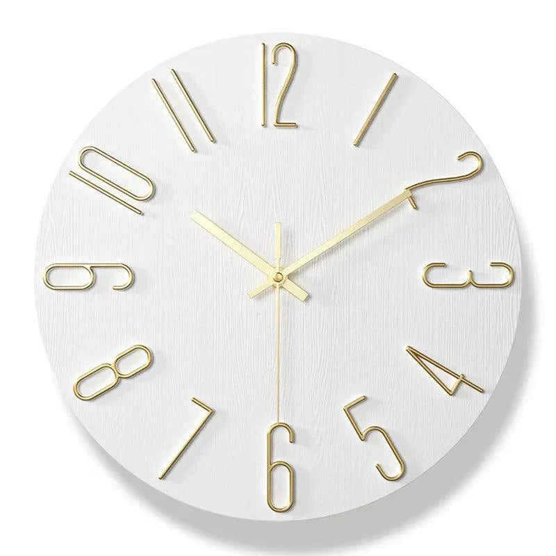 Rahmenlose Wanduhr aus Holz – Nordische Minimalistische Stille Uhr für Modernes Wohndekor