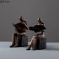 Reader Skulptur Buchständer Buchstütze Abstrakter Charakter Harz Statue Schreibtisch Dekoration Figuren Statuette Nordic Wohnkultur