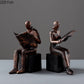 Reader Skulptur Buchständer Buchstütze Abstrakter Charakter Harz Statue Schreibtisch Dekoration Figuren Statuette Nordic Wohnkultur
