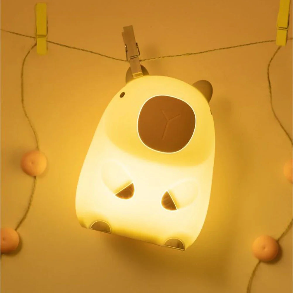 Capybara Light - Wiederaufladbare Cartoon Capybara Silikon Nachtlicht mit 800mAh Akku