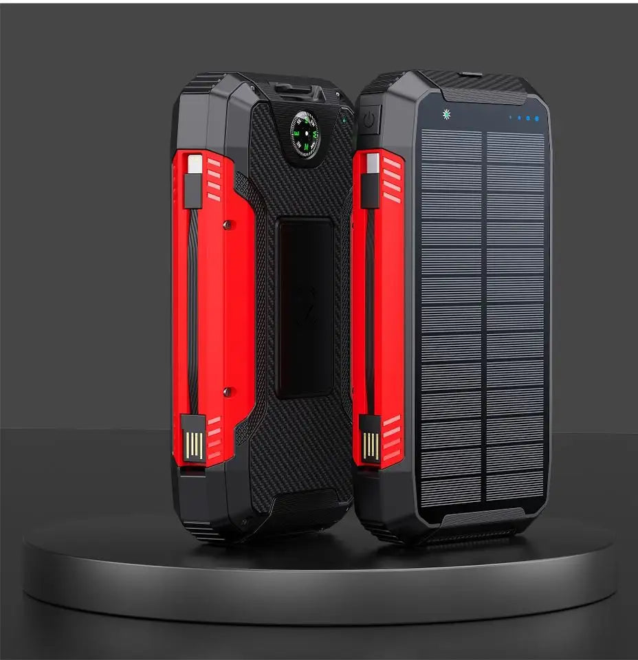 Frendorf | 30000mAh Solarlader Kabellos Wasserdicht Powerbank Extern