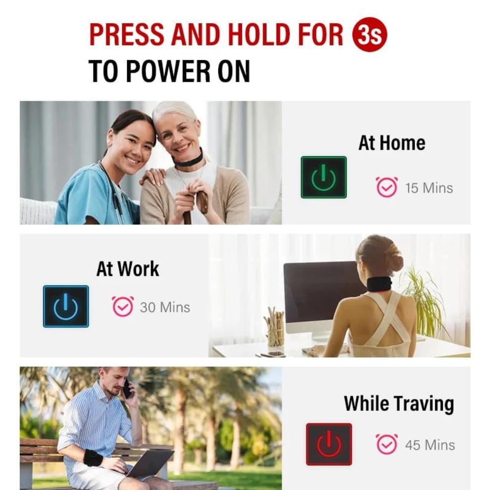 Frendorf | Beheiztes Nackenwickel mit roter Lichttherapie – Effektive Wärme & Massage zur Linderung von Nackenschmerzen