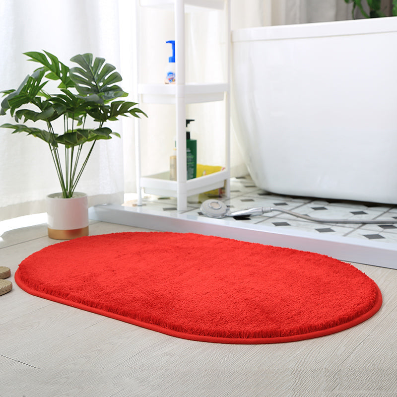 Feblilac Halbrund Solid Gold Gepolsterte Badematte, Mehrere Größen Weiches Plüsch Wasser-Absorbierend, Rutschfeste Toilettamatte, Weicher Dicke Badezimmerteppich, Reine Badezimmermatten, Einfache Beste Baderugs, Heiße Duschmatte Rutschfest, Toilettenmatte