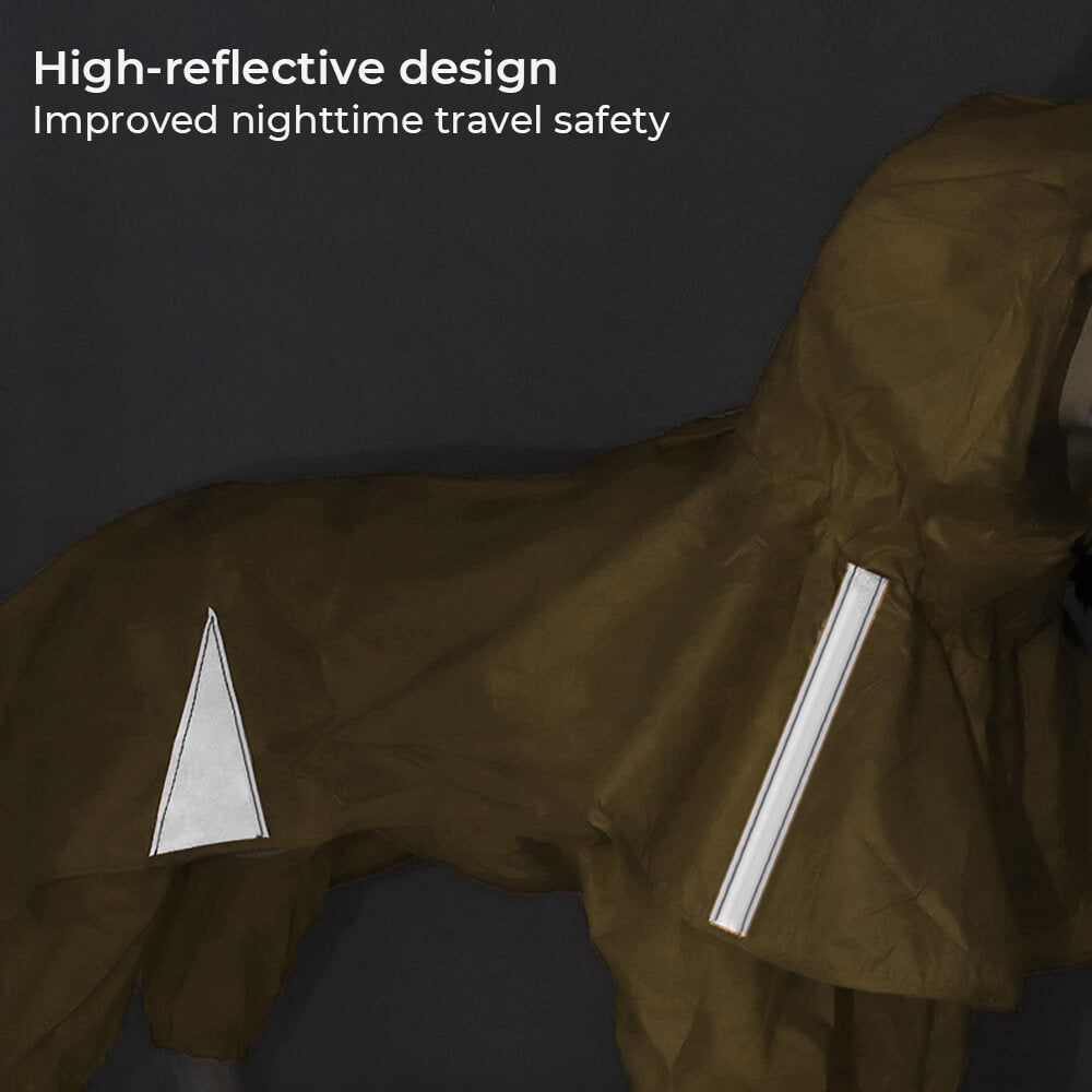 Reflektierender winddichter und wasserdichter Kapuzenhundemantel Regenmantel