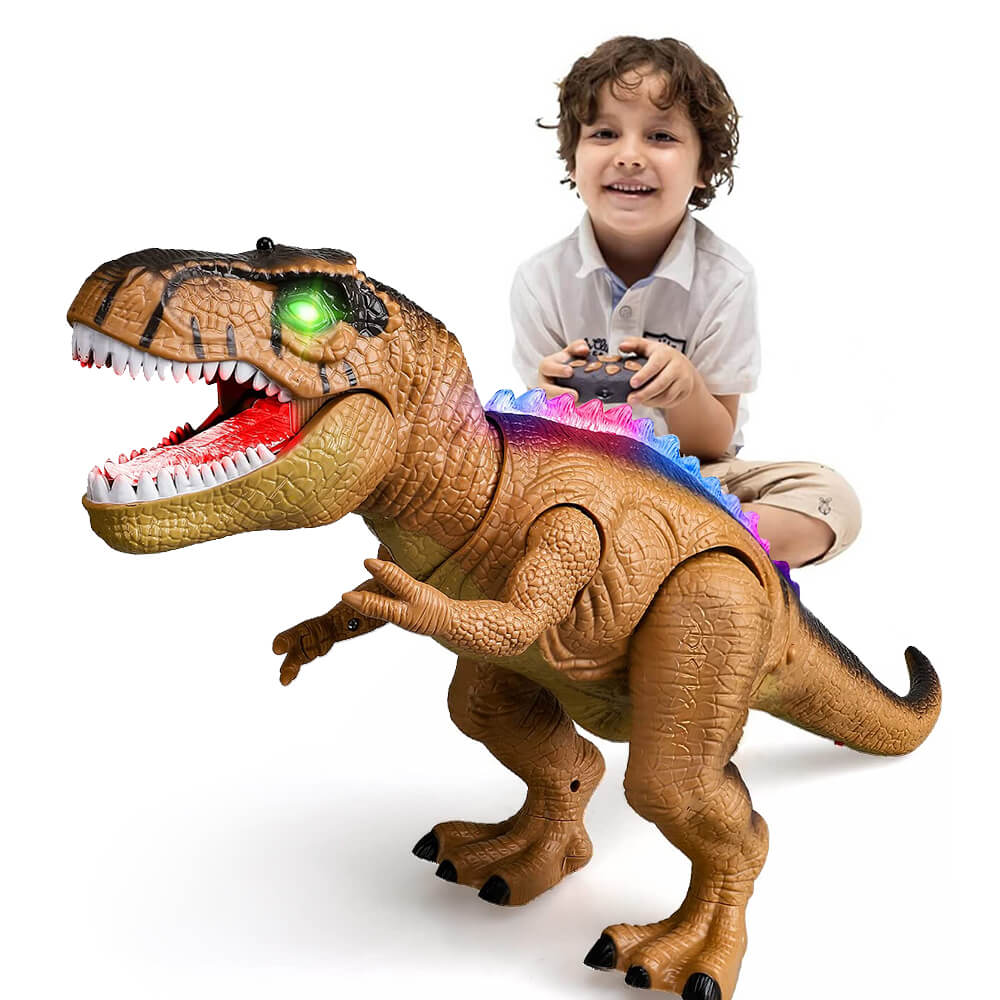 Steuern Sie den T-Rex-Dinosaurier mit LED-Beleuchtung