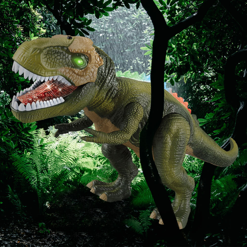 Steuern Sie den T-Rex-Dinosaurier mit LED-Beleuchtung