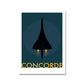 Retro Concorde Flugzeug Poster auf Leinwand