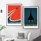 Retro Concorde Flugzeug Poster auf Leinwand