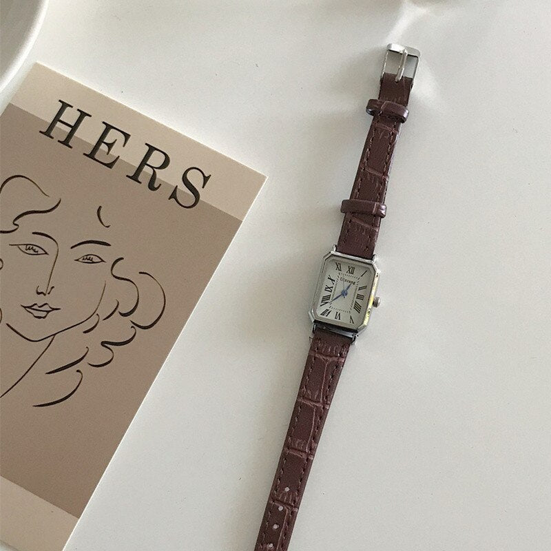 Frendorf | Retro-Uhr mit Lederarmband für Damen