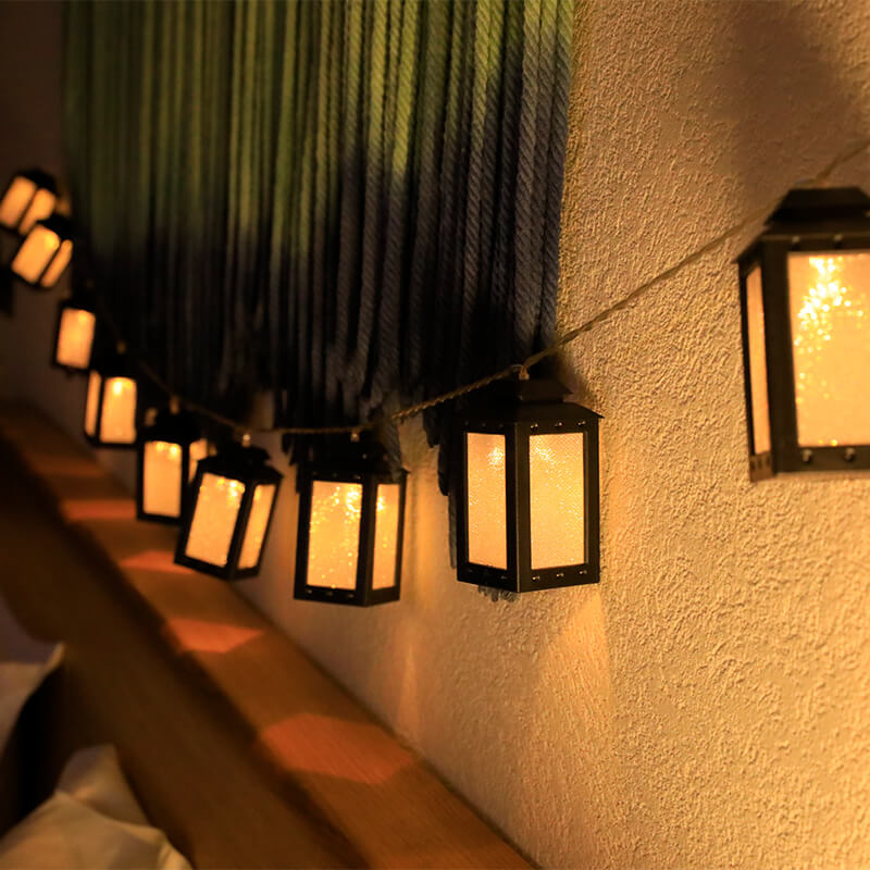 Frendorf | LanternGlow Retro Lichterkette | Vintage Laternen Design | Stimmungsvolle Beleuchtung für Innen & Außen