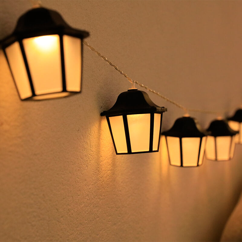 Frendorf | LanternGlow Retro Lichterkette | Vintage Laternen Design | Stimmungsvolle Beleuchtung für Innen & Außen