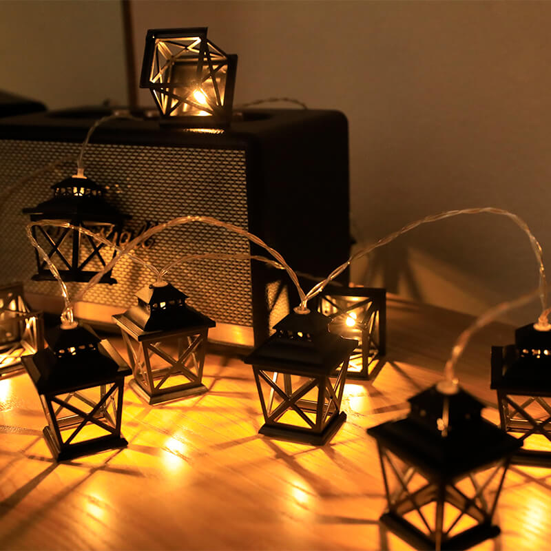 Frendorf | LanternGlow Retro Lichterkette | Vintage Laternen Design | Stimmungsvolle Beleuchtung für Innen & Außen