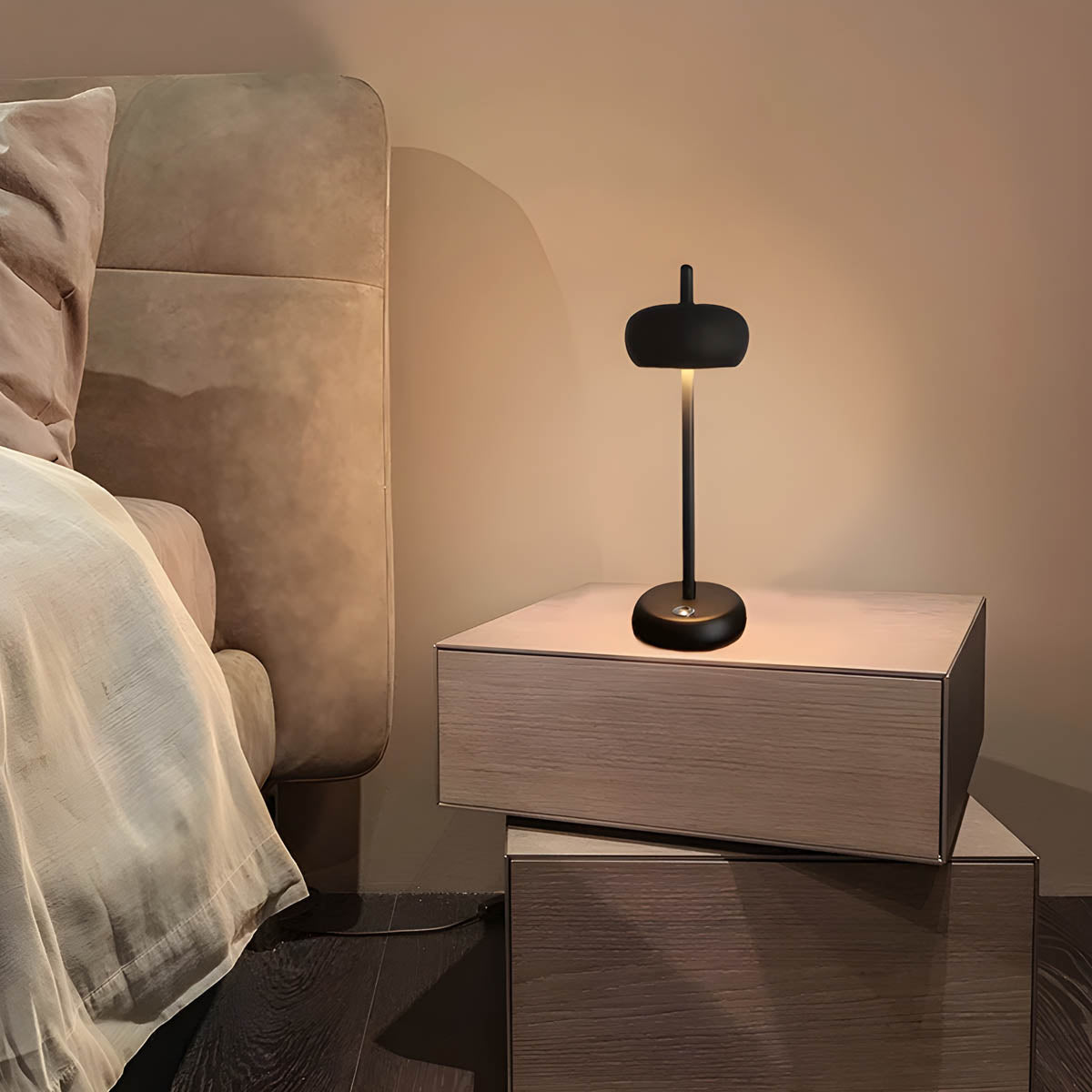 Frendorf | NovaGleam Minimalist Tischleuchte | Kabellos | LED-Licht | Dekoration für Zuhause