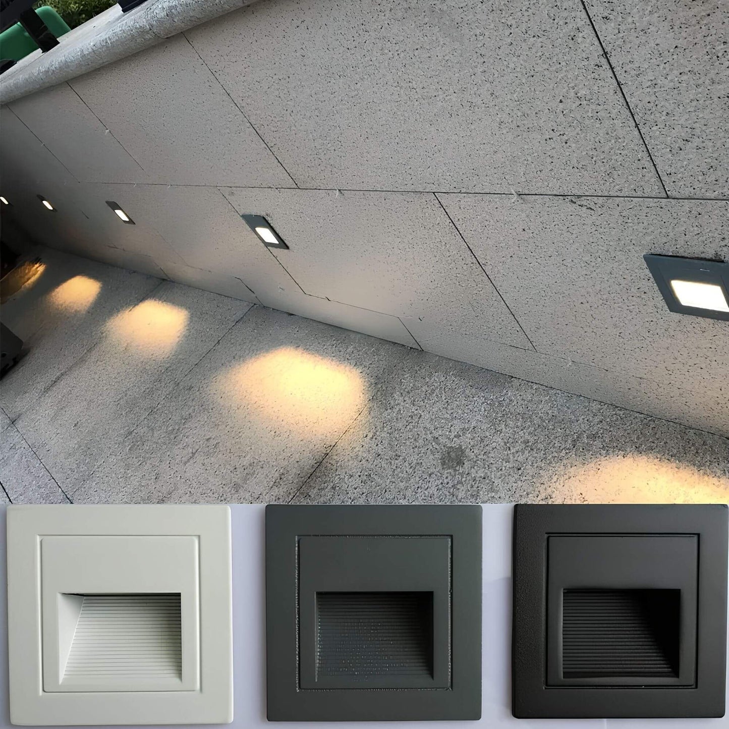 Frendorf | LumiStep – Rechteckige eingelassene Wand- und Treppenbeleuchtung