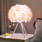 Romantische Feder Tischlampe Moderne Nachttischlampe Wohnzimmer Kaffeehaus Dekoration Hochzeit Weihnachtsgeschenk Straußfeder Licht