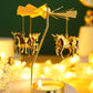 Romantische rotierende Kerzenständer Rotation drehende Karussell Teelichthalter Dinner Weihnachtsfeier Dekoration