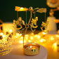 Romantische rotierende Kerzenständer Rotation drehende Karussell Teelichthalter Dinner Weihnachtsfeier Dekoration