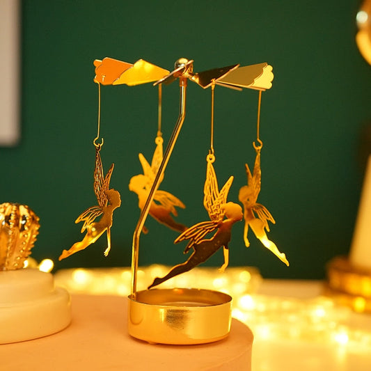 Romantische rotierende Kerzenständer Rotation drehende Karussell Teelichthalter Dinner Weihnachtsfeier Dekoration