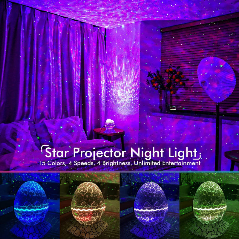 Sternprojektor, Galaxy-Projektor für Schlafzimmer, Fernbedienung & Weißes Geräusch Bluetooth Lautsprecher