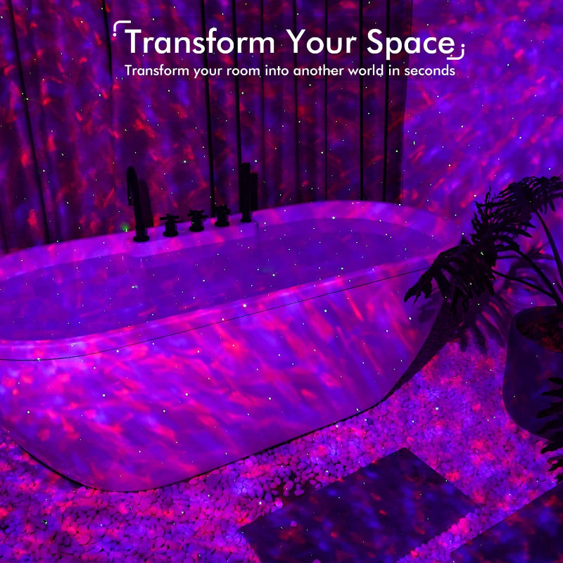 Sternprojektor, Galaxy-Projektor für Schlafzimmer, Fernbedienung & Weißes Geräusch Bluetooth Lautsprecher