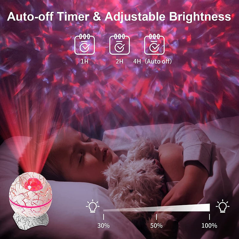 Sternprojektor, Galaxy-Projektor für Schlafzimmer, Fernbedienung & Weißes Geräusch Bluetooth Lautsprecher