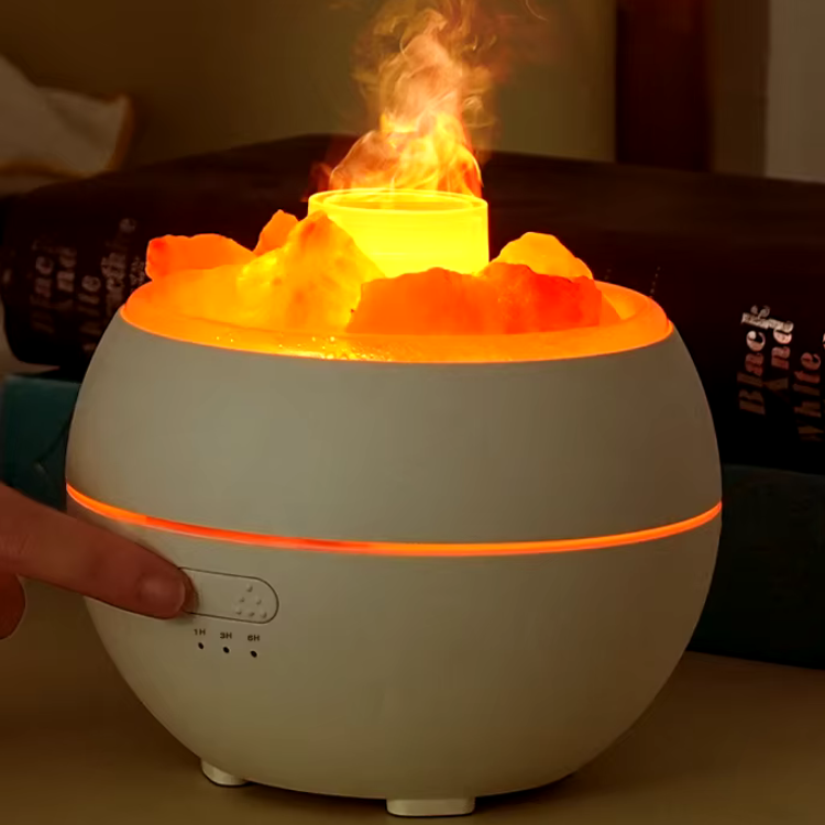 Salzlampe Diffusor - 3-in-1 ätherischer Öldiffusor, Himalaya-Salzlampe & Luftbefeuchter