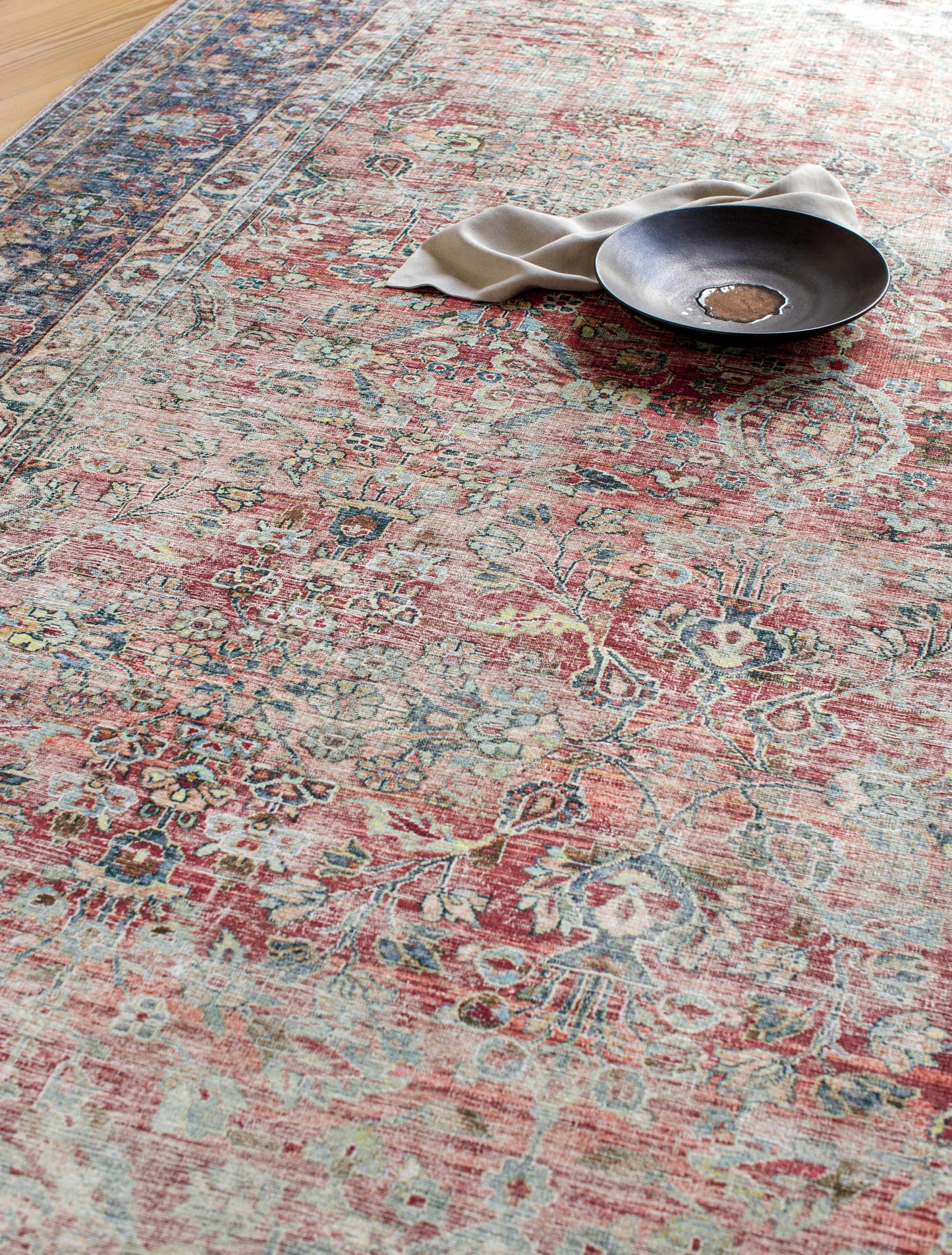 Rust Anahawan Distressed Waschbarer Bereich Teppich