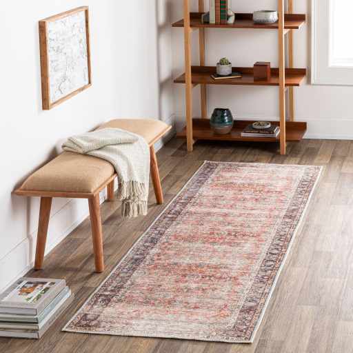 Rust Anahawan Distressed Waschbarer Bereich Teppich
