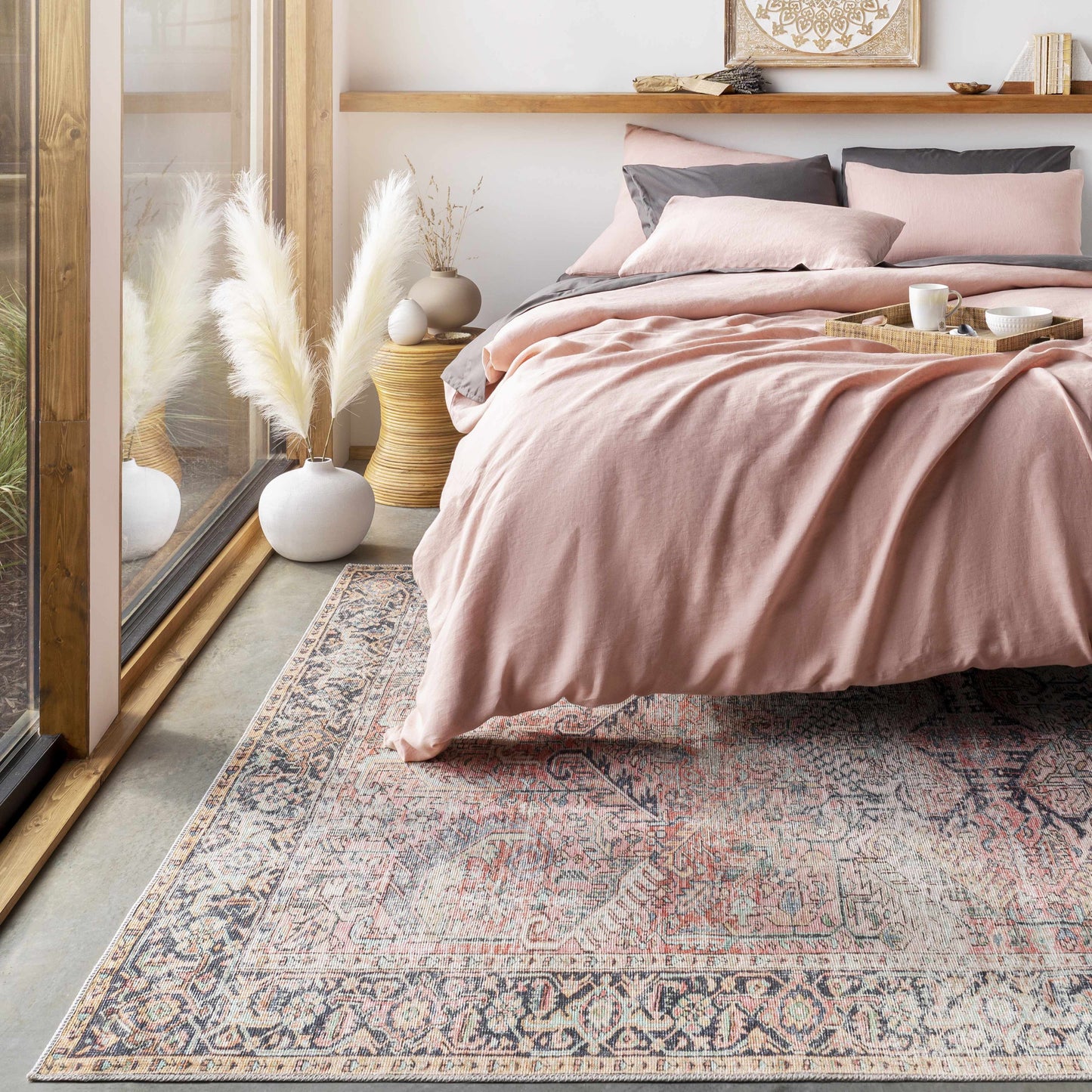 Rust Anahawan Distressed Waschbarer Bereich Teppich