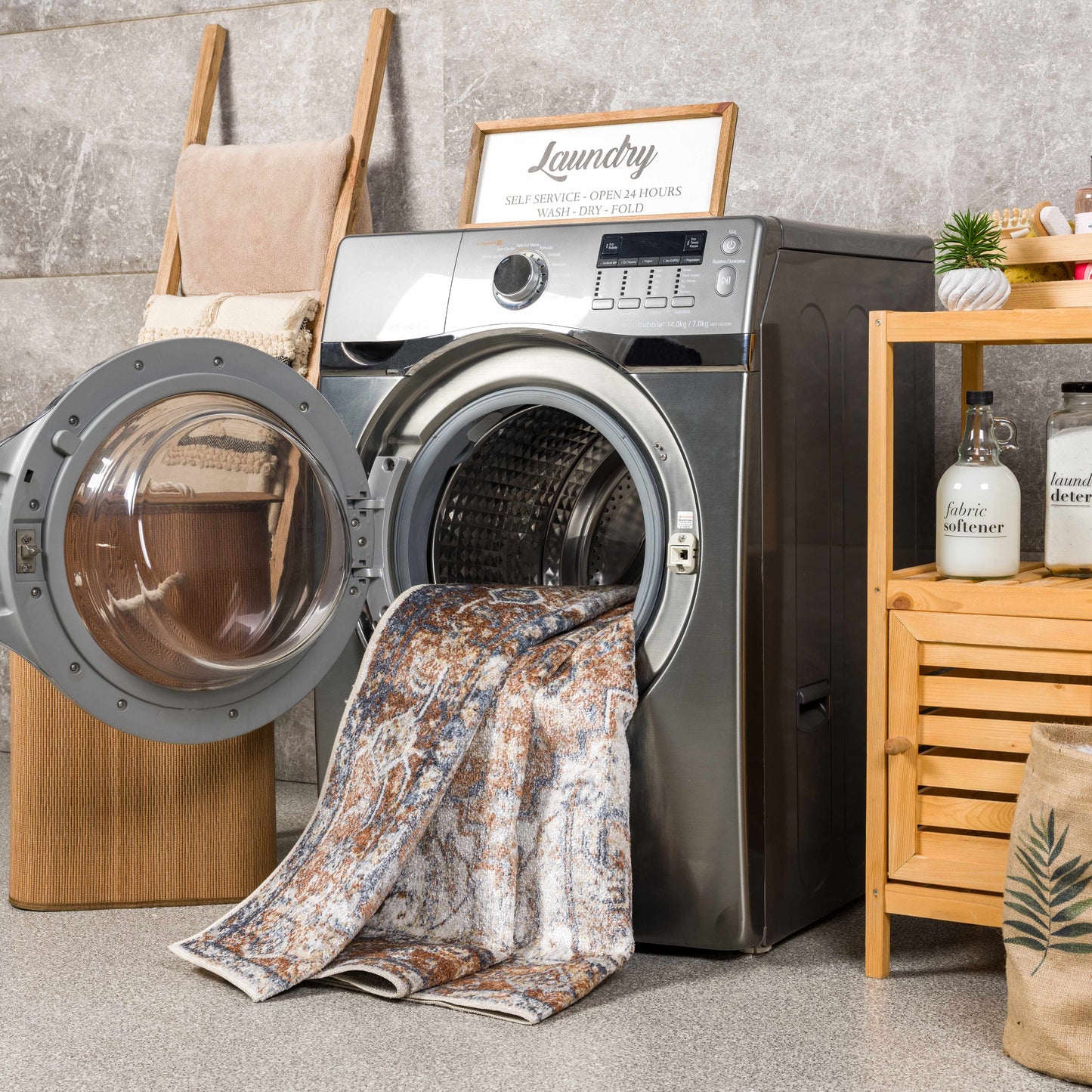 Rust Hera Waschbarer Teppich - Ausverkauf
