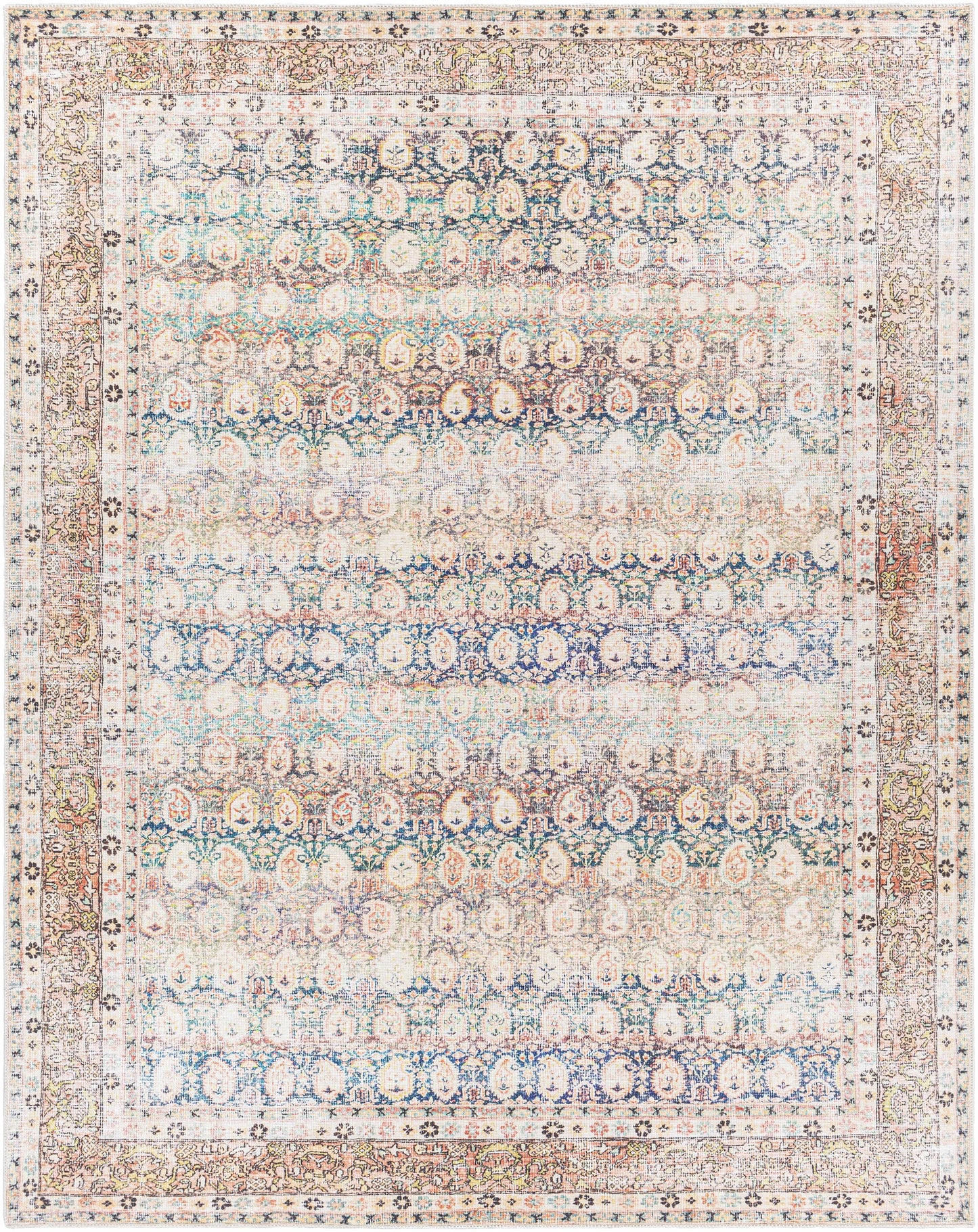 Rust Maligaya distressed waschbarer Teppich - Ausverkauf