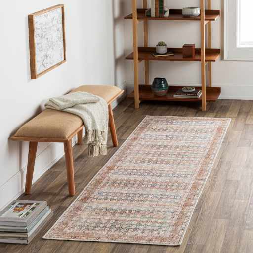 Rust Maligaya distressed waschbarer Teppich - Ausverkauf