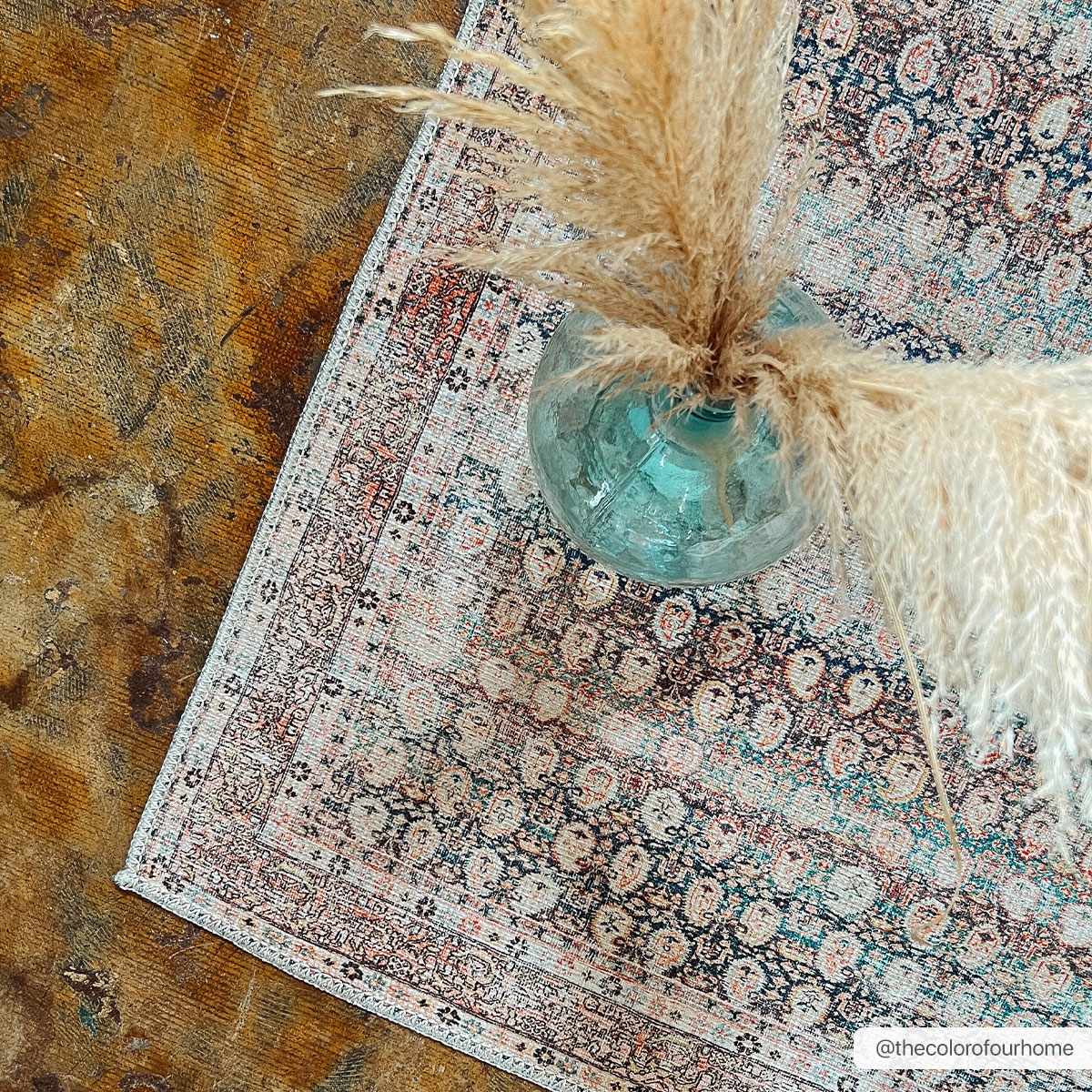 Rust Maligaya distressed waschbarer Teppich - Ausverkauf