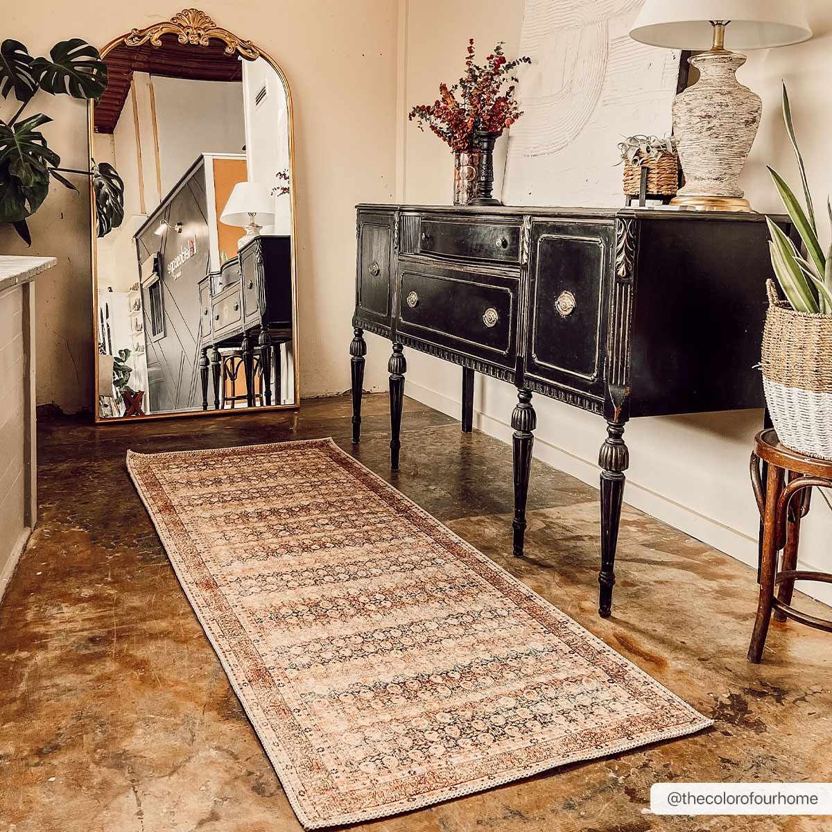 Rust Maligaya distressed waschbarer Teppich - Ausverkauf
