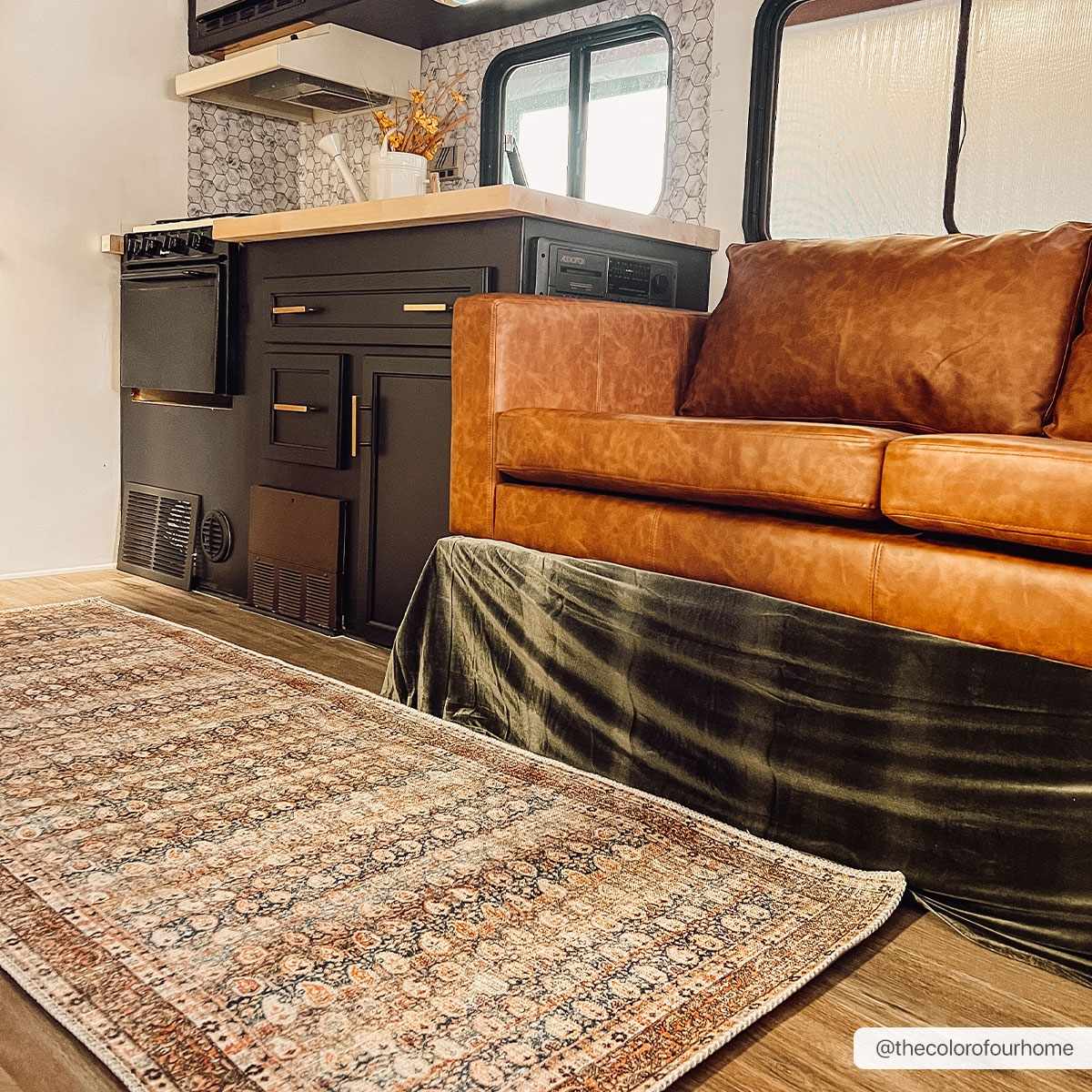 Rust Maligaya distressed waschbarer Teppich - Ausverkauf