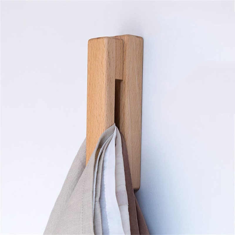 Nordische Holzhandtuchhalter für das Badezimmer