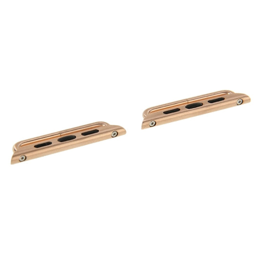 Frendorf | 2 PCS für Apple Watch 38mm Metallarmbandverbinder Metallbuckle mit Schraubendreher Werkzeug (Gold)