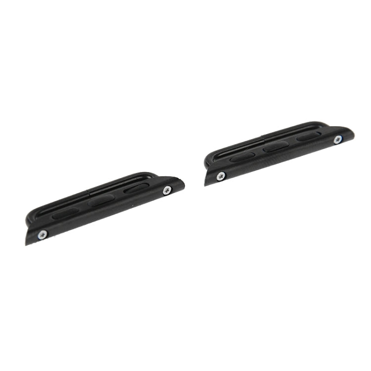 Frendorf | 2 PCS für Apple Watch 42mm Metallarmbandverbinder Metall Schnalle mit Schraubendreher Werkzeug (Schwarz)