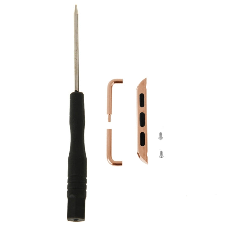 Frendorf | 2 PCS für Apple Watch 42mm Metallarmbandverbinder Metall Schnalle mit Schraubendreher Werkzeug (Roségold)