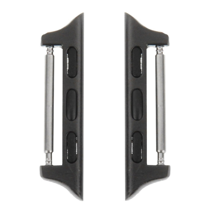 Frendorf | 2 PCS für Apple Watch 42mm Metallarmbandverbinder Metall-Schnalle (Schwarz)