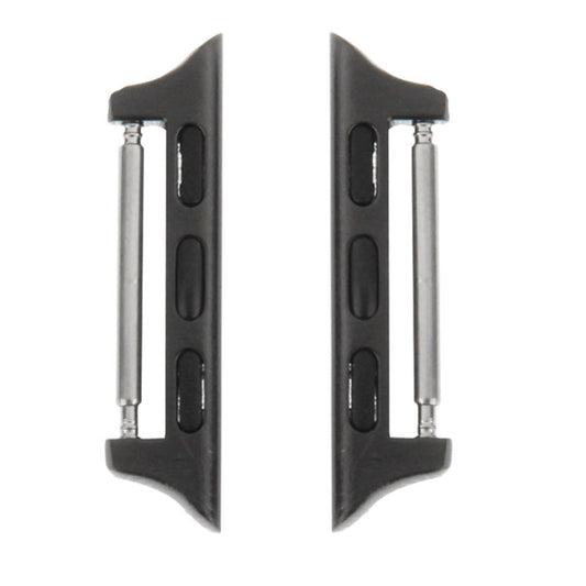 Frendorf | 2 PCS für Apple Watch 42mm Metallarmbandverbinder Metall-Schnalle (Schwarz)