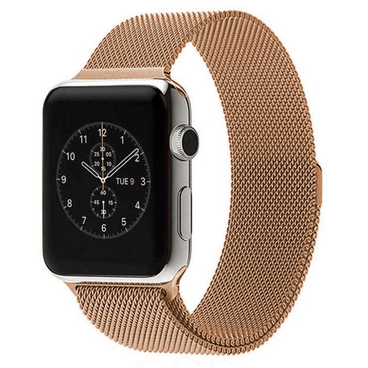 Frendorf | Für Apple Watch 38mm Milanese Loop Magnetisches Edelstahl-Uhrenarmband (Roségold)