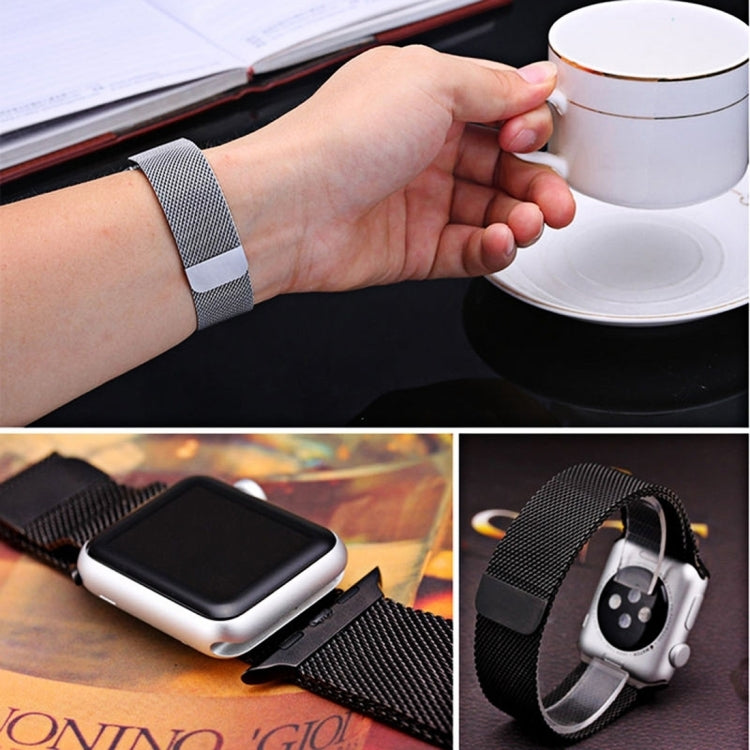 Frendorf | Für Apple Watch 38mm Milanese Loop Magnetisches Edelstahl-Uhrenarmband (Roségold)