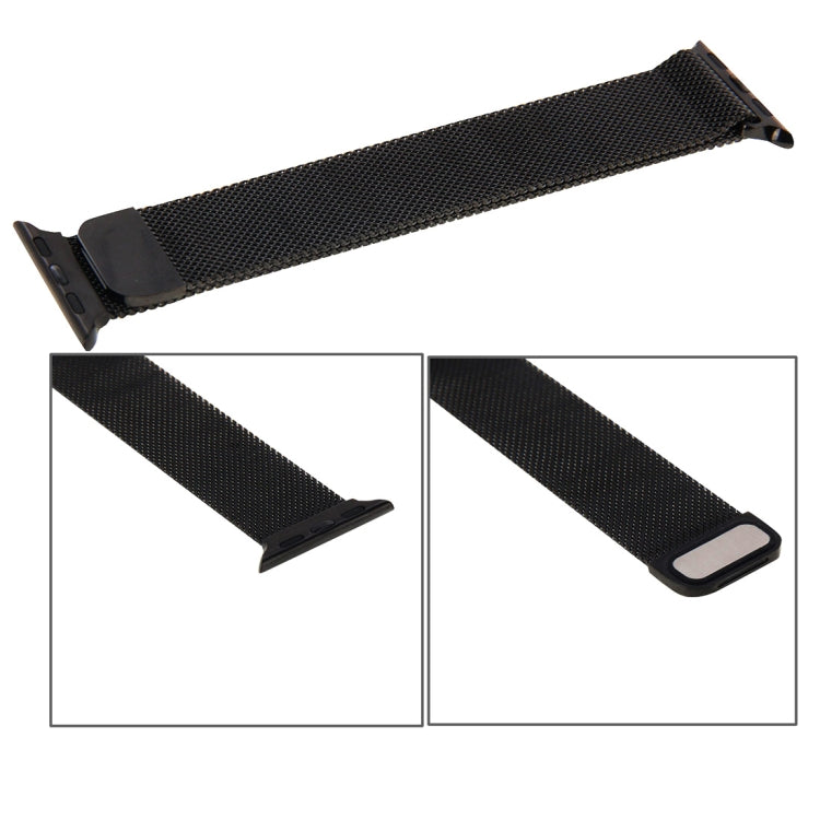 Frendorf | Für Apple Watch 42mm Milanese Loop Magnetische Edelstahl-Uhrband (Schwarz)