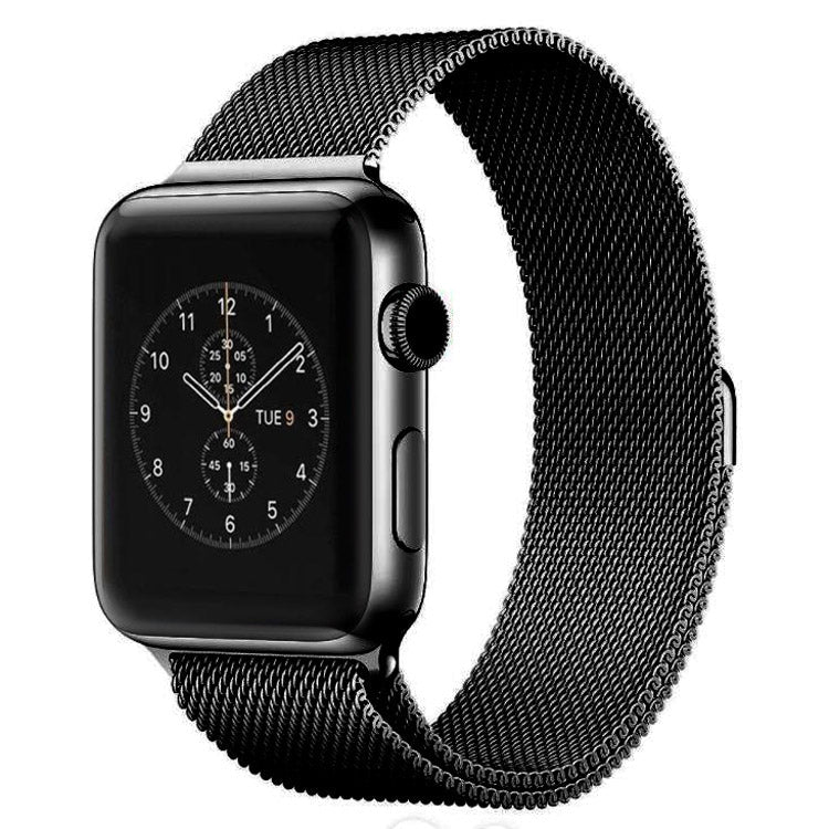 Frendorf | Für Apple Watch 42mm Milanese Loop Magnetische Edelstahl-Uhrband (Schwarz)