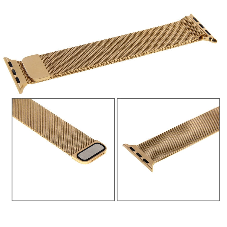 Frendorf | Für Apple Watch 42mm Milanese Loop Magnetische Edelstahl Armband (Gold)