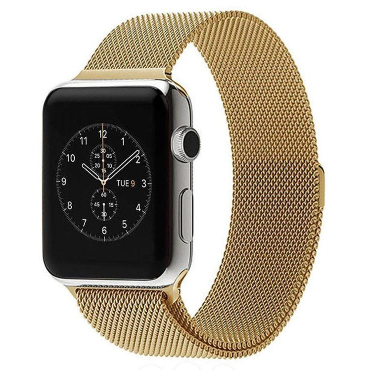 Frendorf | Für Apple Watch 42mm Milanese Loop Magnetische Edelstahl Armband (Gold)