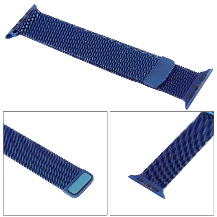 Frendorf | Für Apple Watch 42mm Milanese Loop Magnetische Edelstahl Uhrband (Blau)