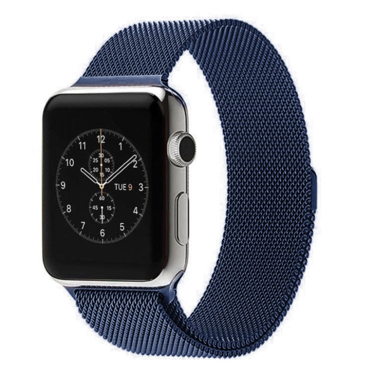 Frendorf | Für Apple Watch 42mm Milanese Loop Magnetische Edelstahl Uhrband (Blau)